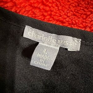 Charlotte Russe Black Top with Red Lining